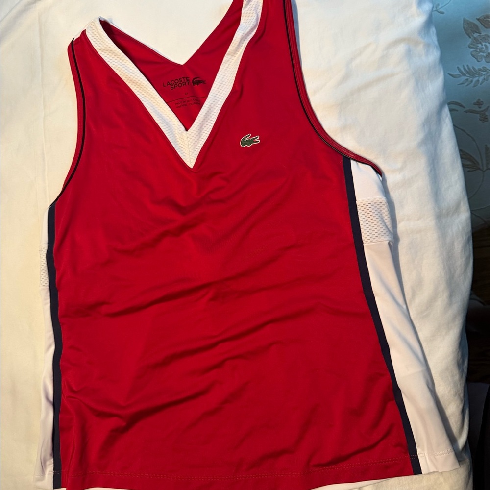 Lacoste Red Althetic Top with Shelf Bra